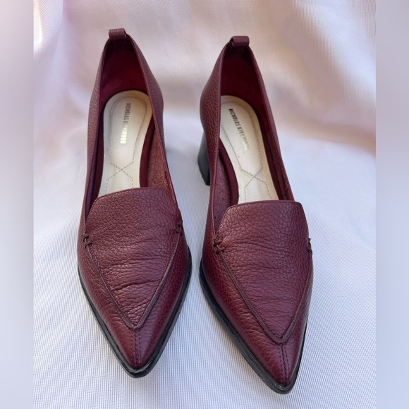 Nicholas Kirkwood Burgundy Leather Flats - Picture 1 of 13